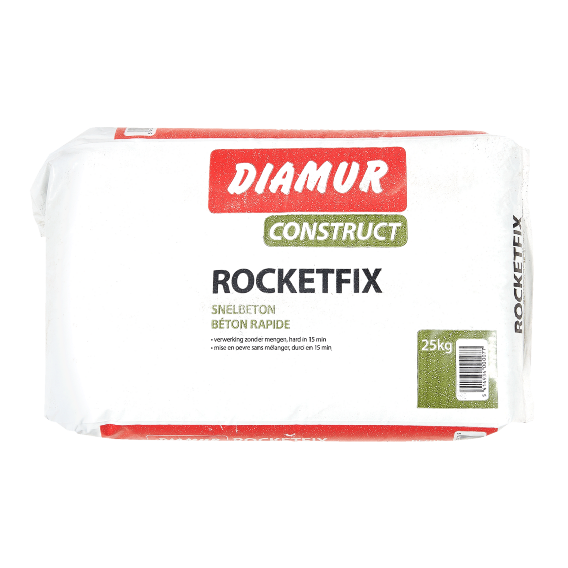 Diamur Rocketfix snelbeton, 25kg, ideaal voor snelle en stevige betonprojecten