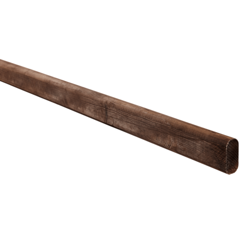 Grenen plank bruin 45x95,6m00, geschaafd radius 35mm